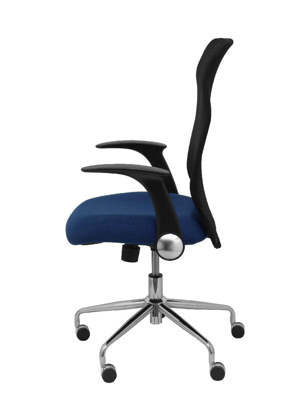 Piqueras Y Crespo Silla Minaya Respaldo Malla Negro Asiento Bali Azul Marino