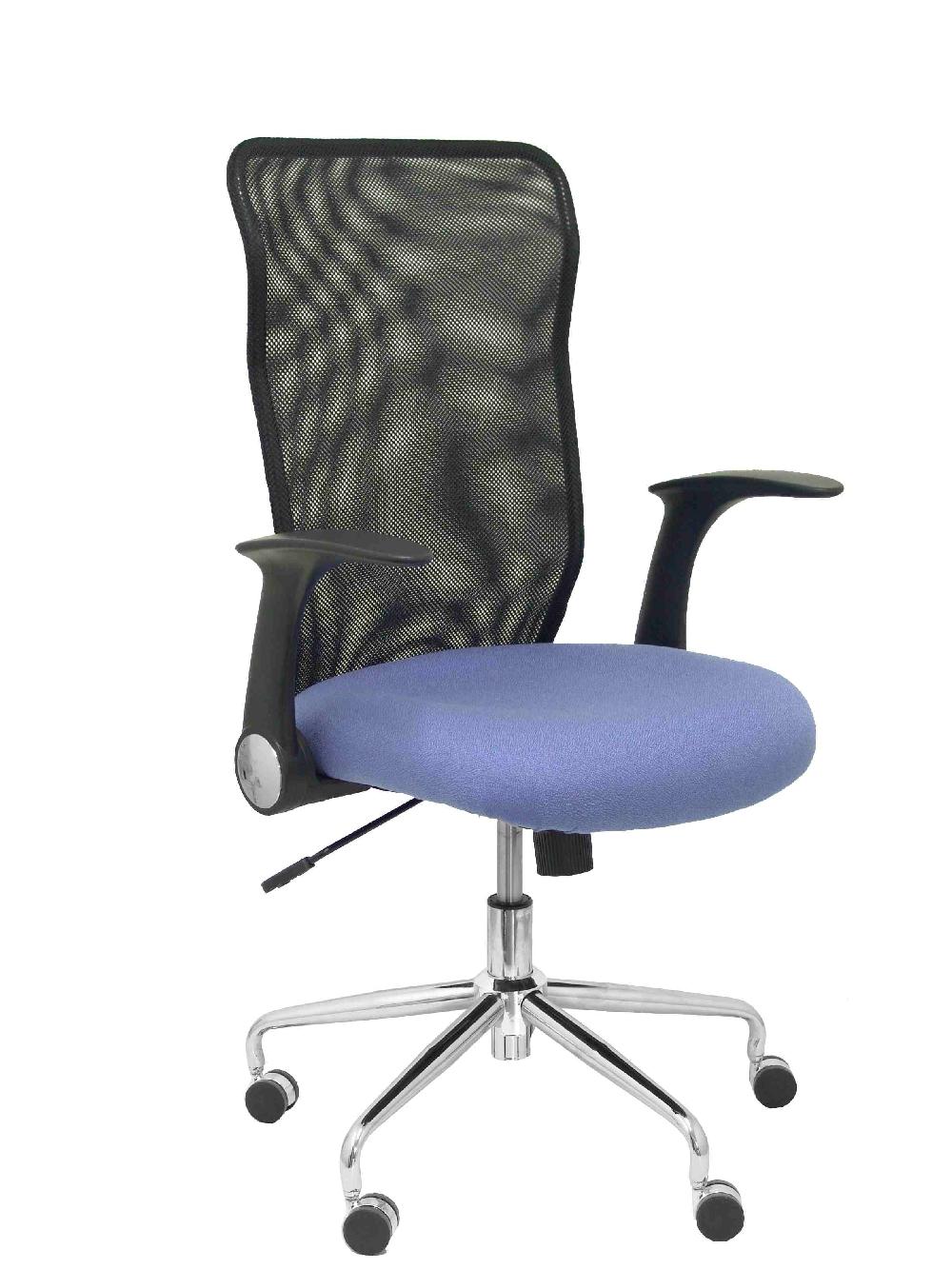 piqueras y crespo Silla Minaya respaldo malla negro asiento bali azul claro