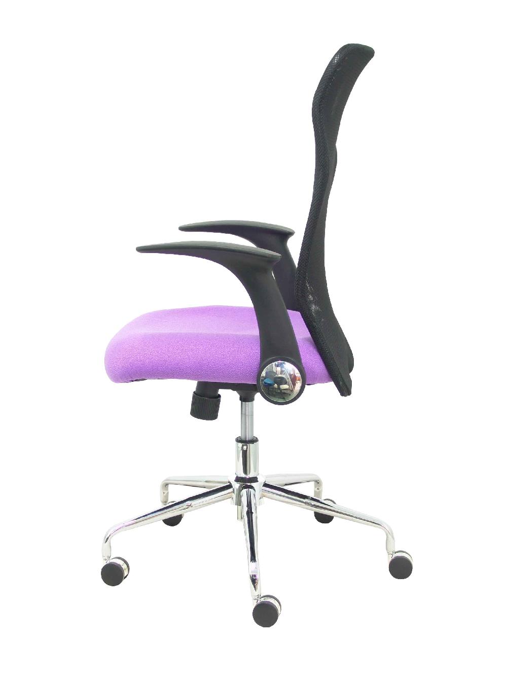 Piqueras Y Crespo Silla Minaya Respaldo Malla Negro Asiento Bali Lila