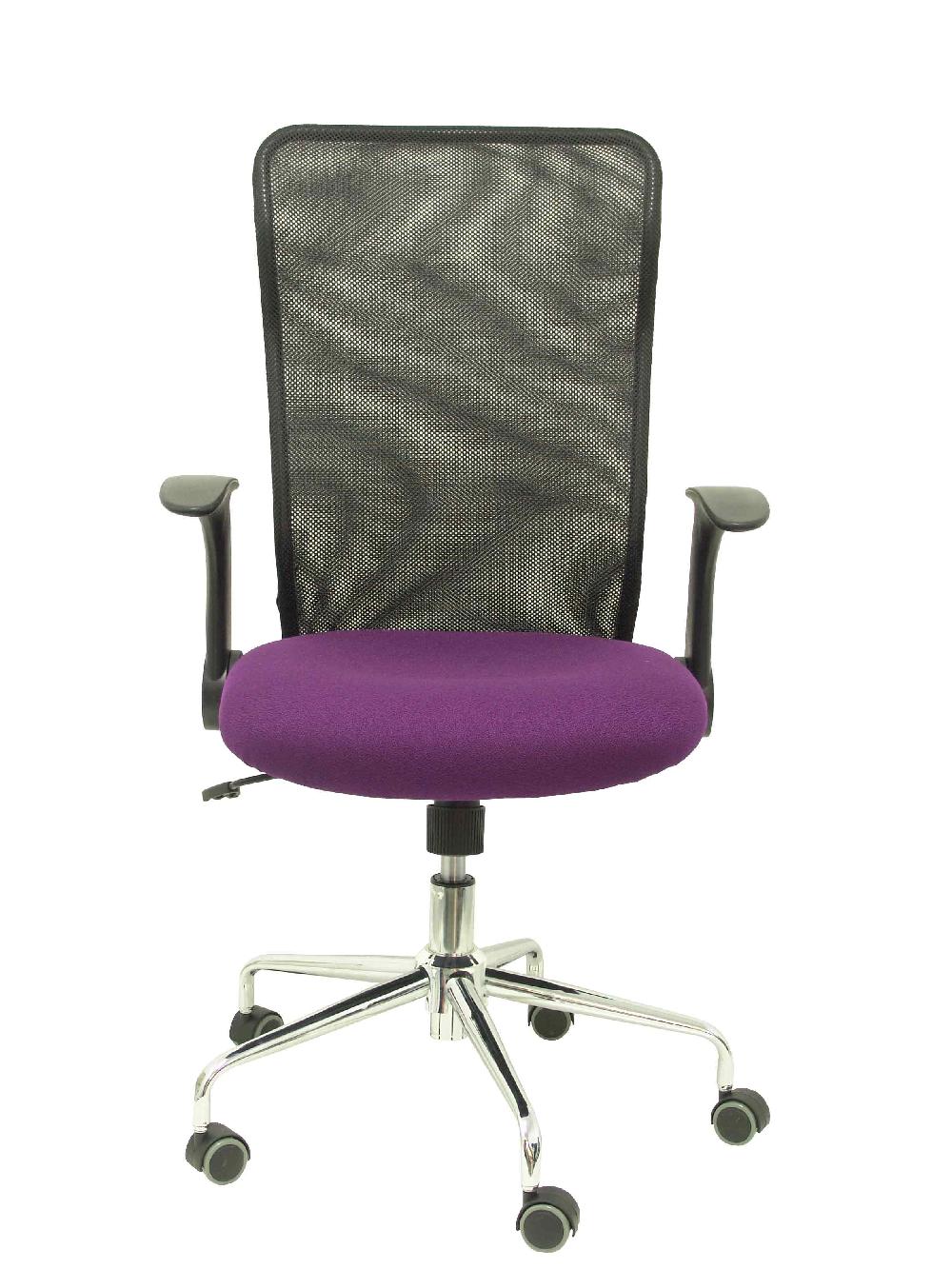 Piqueras Y Crespo Silla Minaya Respaldo Malla Negro Asiento Bali Morado