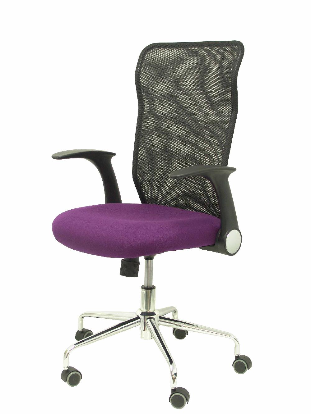 Piqueras Y Crespo Silla Minaya Respaldo Malla Negro Asiento Bali Morado