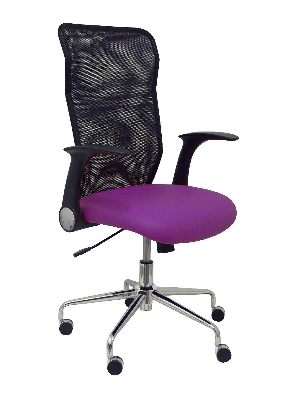 piqueras y crespo Silla Minaya respaldo malla negro asiento bali morado
