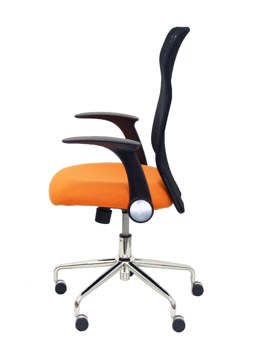Piqueras Y Crespo Silla Minaya Respaldo Malla Negro Asiento Bali Naranja
