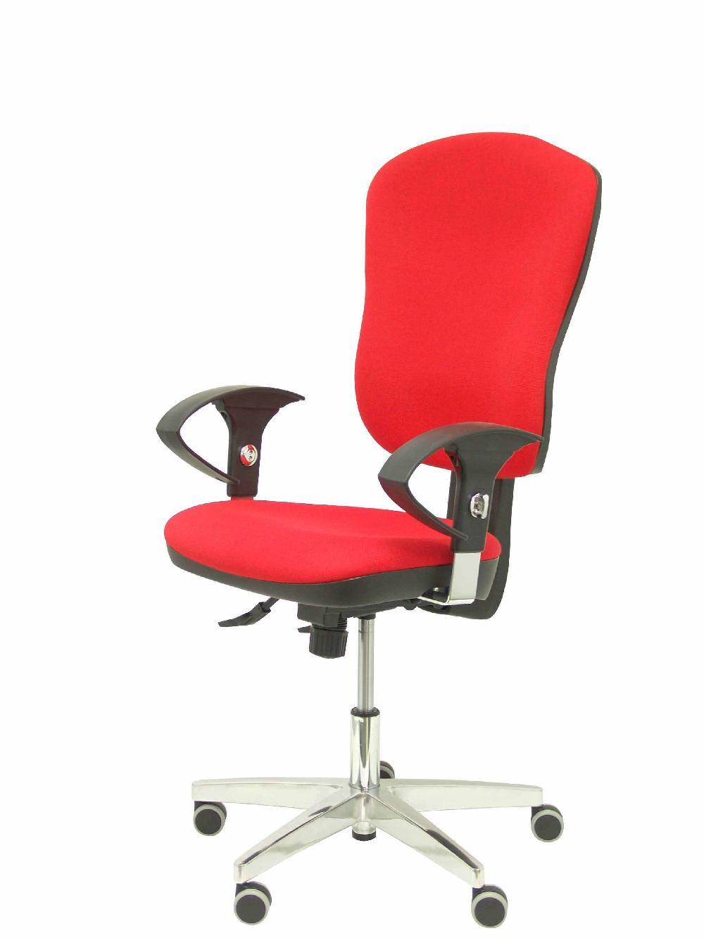 Piqueras Y Crespo Silla Moral Sincro Tela Rojo Brazos Regulables