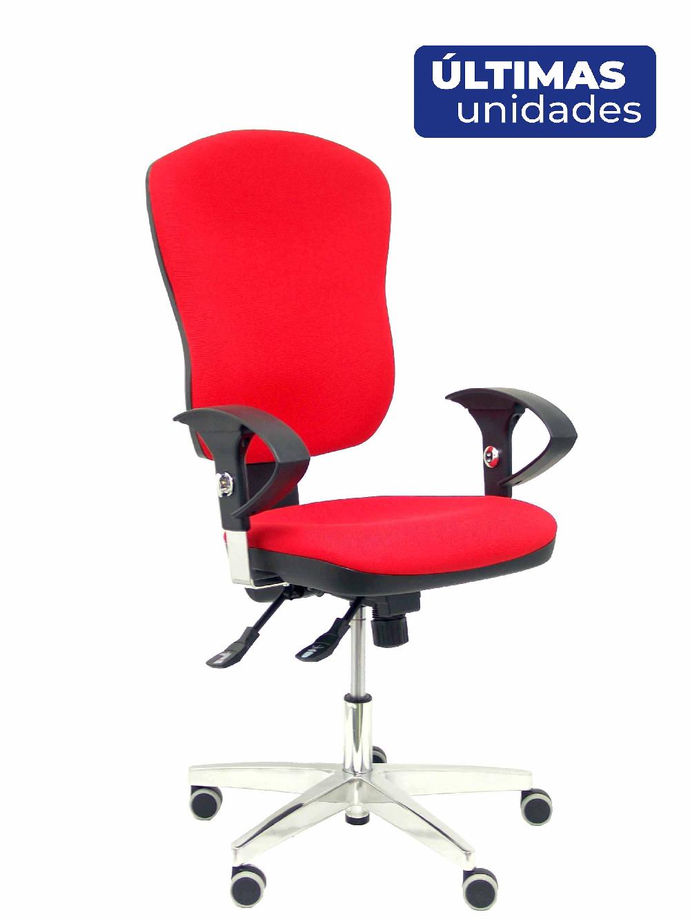 piqueras y crespo Silla Moral sincro tela rojo brazos regulables