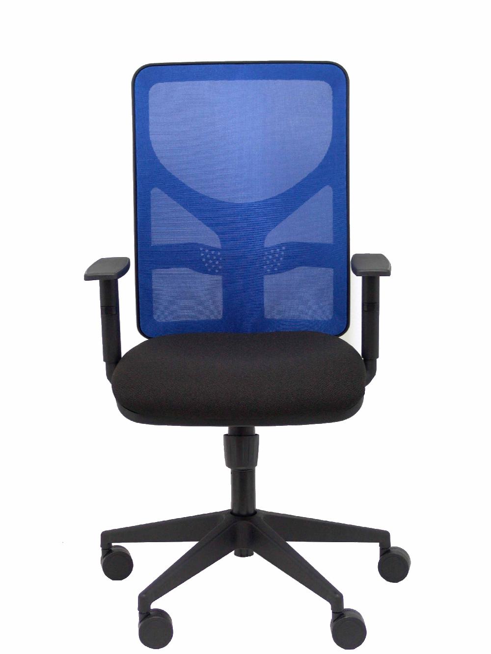Piqueras Y Crespo Silla Motilla Malla Azul Asiento Bali Negro Brazo Regulable