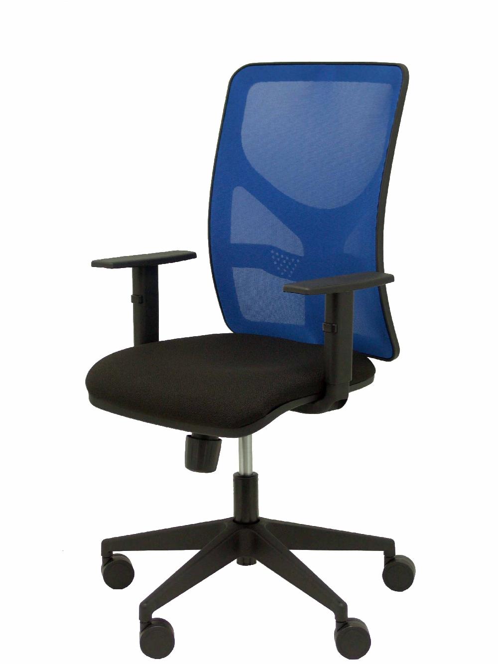 Piqueras Y Crespo Silla Motilla Malla Azul Asiento Bali Negro Brazo Regulable