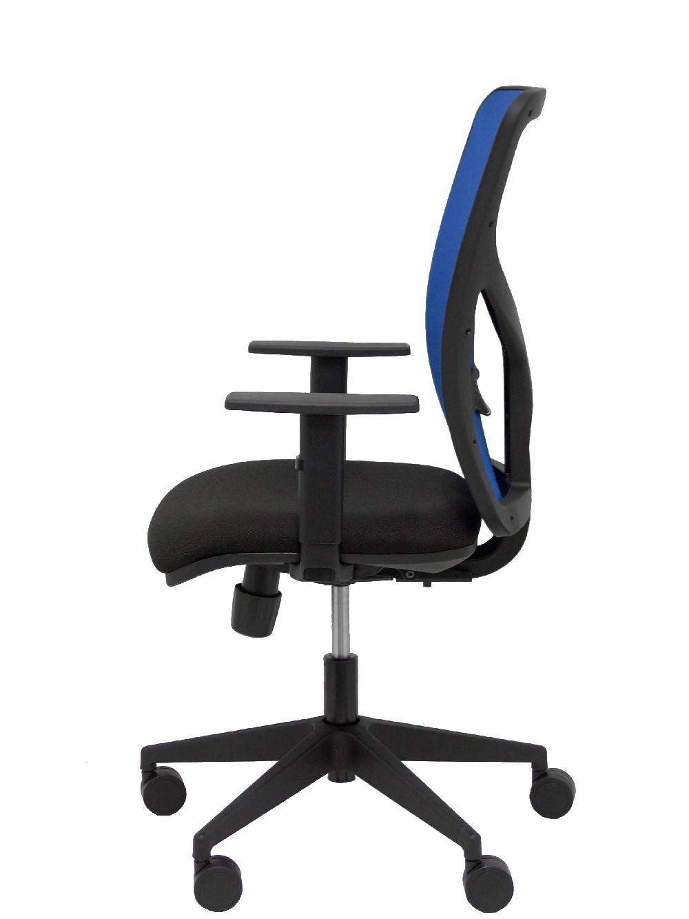 Piqueras Y Crespo Silla Motilla Malla Azul Asiento Bali Negro Brazo Regulable