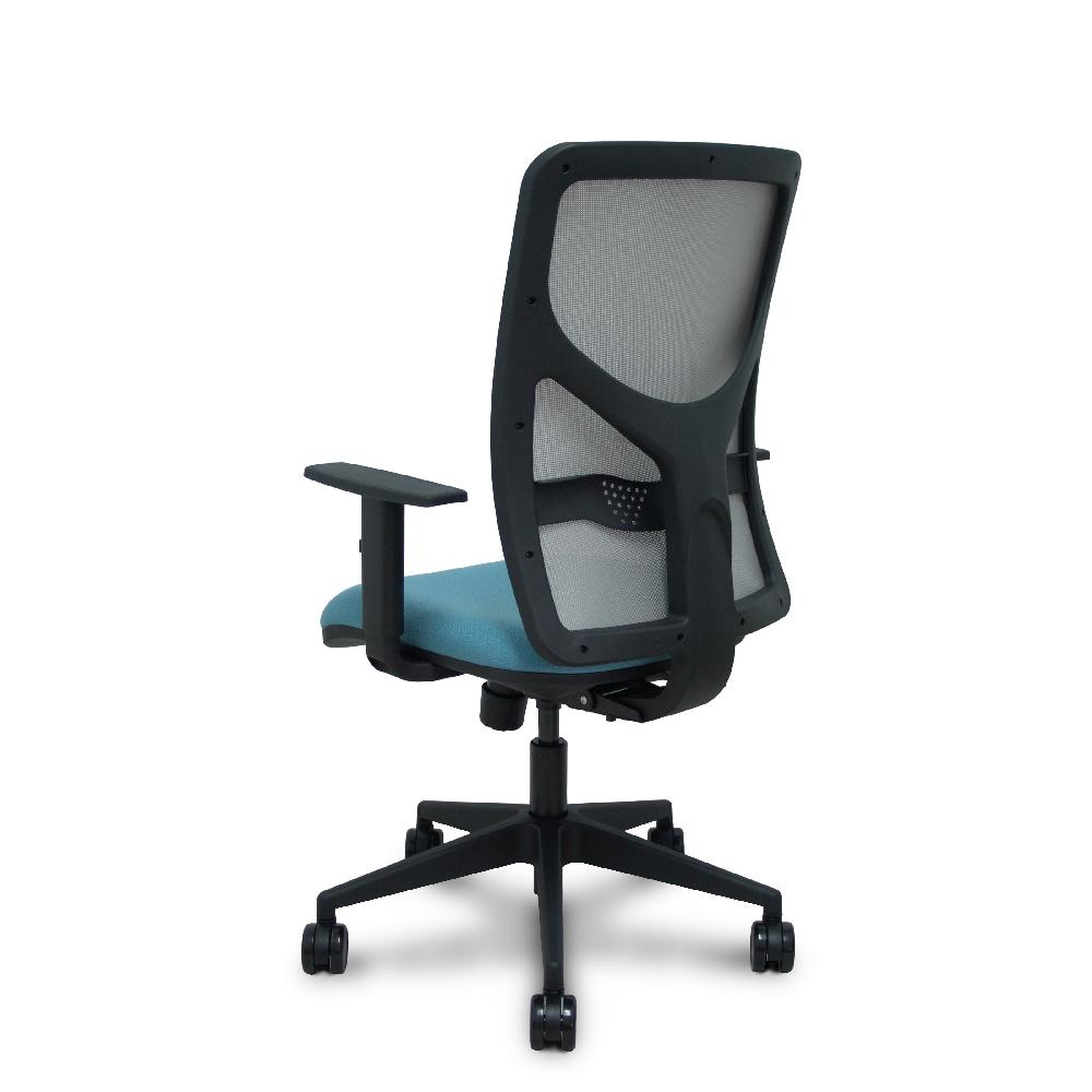 Piqueras Y Crespo Silla Motilla Traslack Malla Gris Asiento Bali Azul Cielo Brazos 1D Base Piramidal Ruedas 65mm