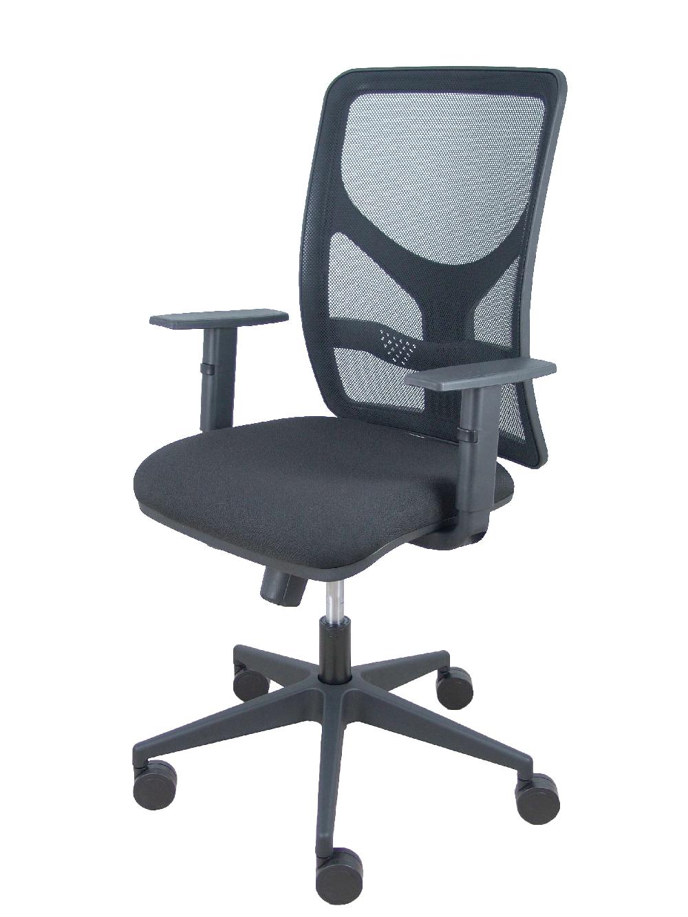 Piqueras Y Crespo Silla Motilla Traslack Malla Negra Asiento Bali Negro Brazo Regulable