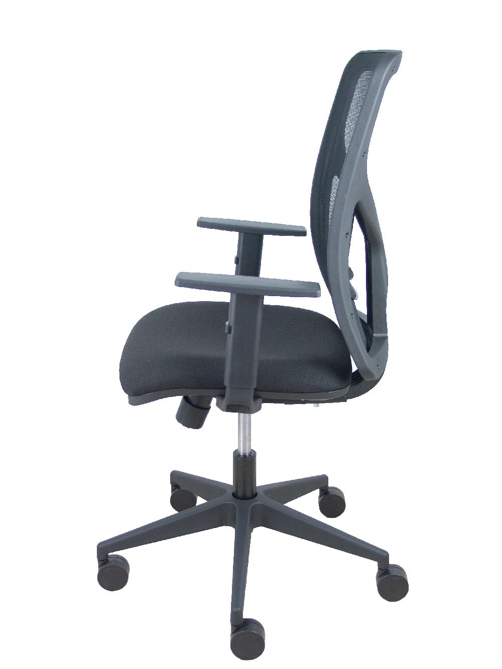 Piqueras Y Crespo Silla Motilla Traslack Malla Negra Asiento Bali Negro Brazo Regulable