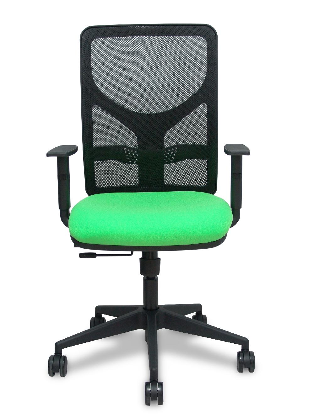 piqueras y crespo Silla Motilla traslack malla negra asiento bali pistacho brazo regulable