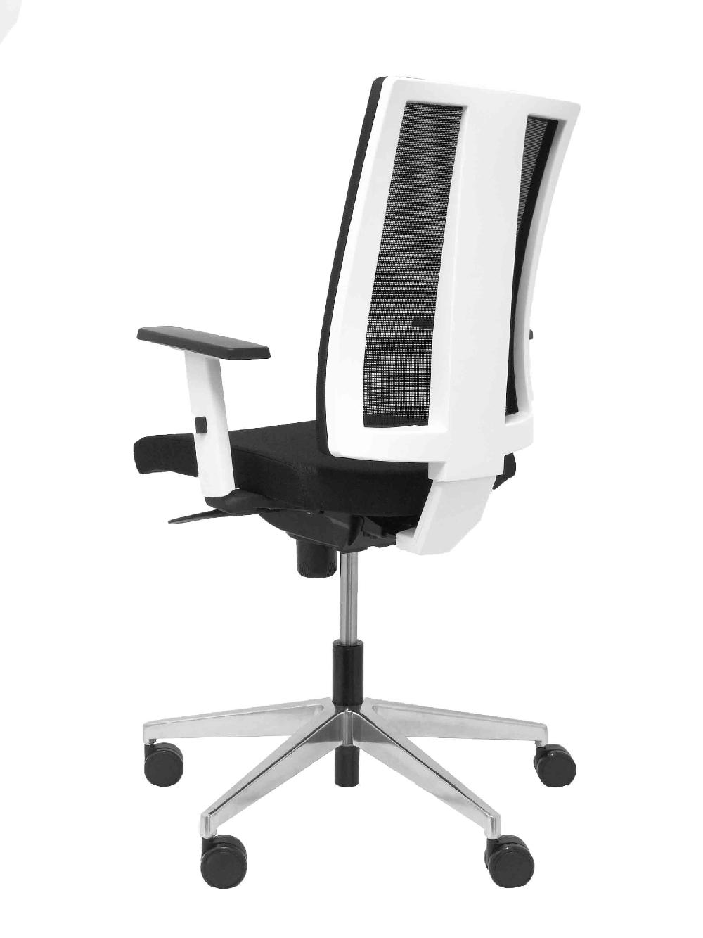 Piqueras Y Crespo Silla Navigo Blanca Con Respaldo Malla Asiento Bali Negro