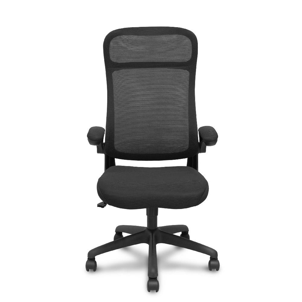 piqueras y crespo Silla Opti524 respaldo malla negro y asiento tela negro
