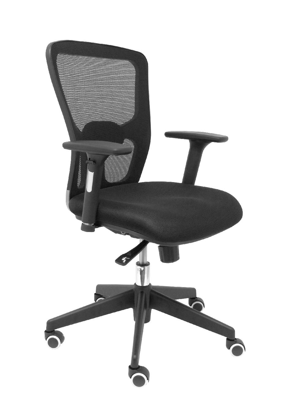 piqueras y crespo Silla Pozuelo respaldo malla negro asiento 3D negro