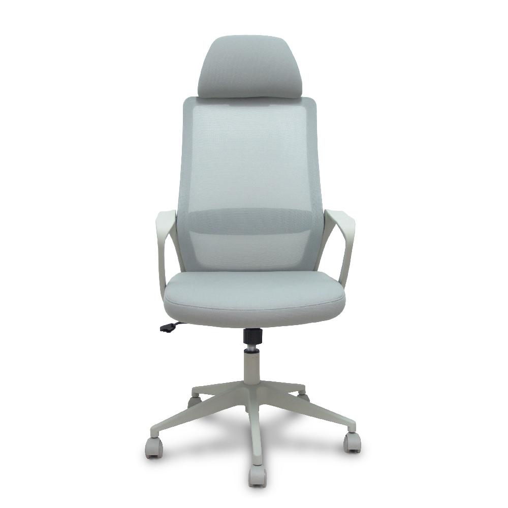 piqueras y crespo Silla Pro534 gris respaldo malla gris asiento tela gris base piramidal gris ruedas nailon