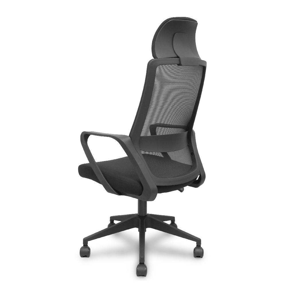 Piqueras Y Crespo Silla Pro534 Negra Respaldo Malla Negro Asiento Tela Negro Base Piramidal Negra Ruedas Nailon
