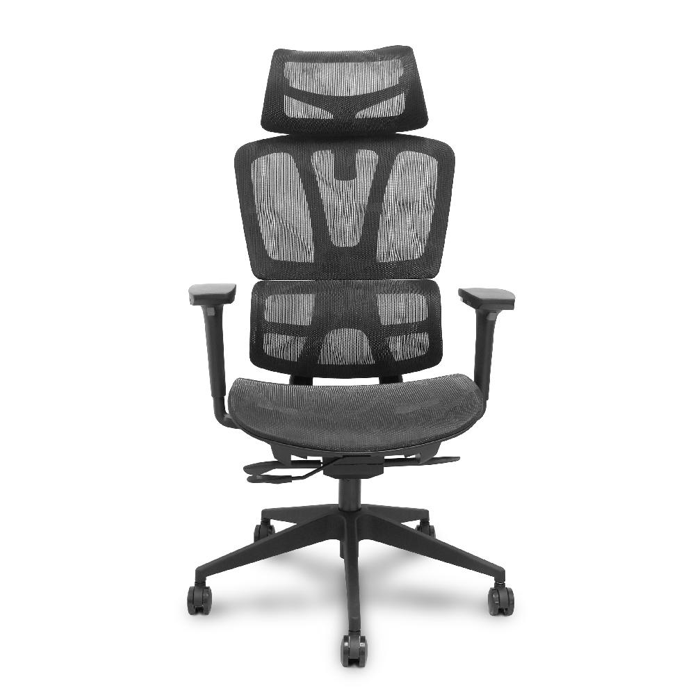 piqueras y crespo Silla Pro537 traslack malla negra brazos 3D ruedas nailon 60 mm