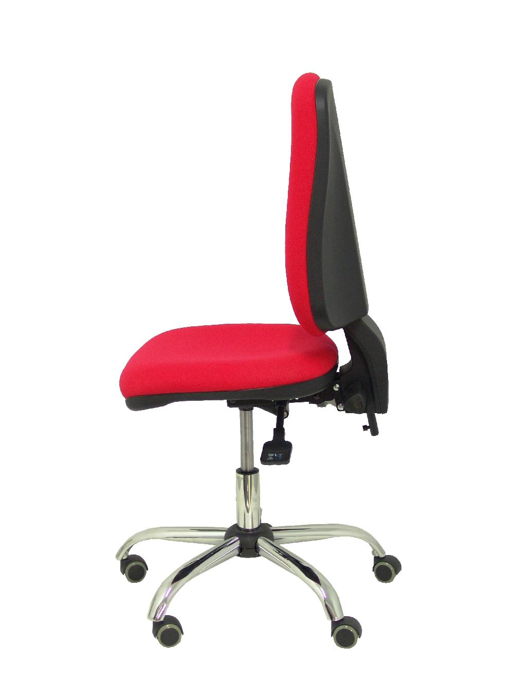 Piqueras Y Crespo Silla Sierra S Bali Rojo Base Cromada Ruedas Parqué