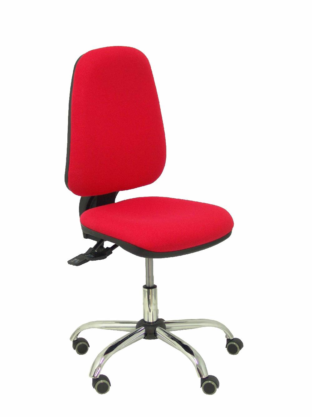 piqueras y crespo Silla Sierra S bali rojo base cromada ruedas parqué