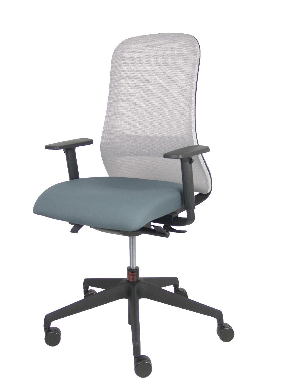 Piqueras Y Crespo Silla Souly Negra Traslack Malla Gris Asiento Gris Brazo 2D Con Lumbar