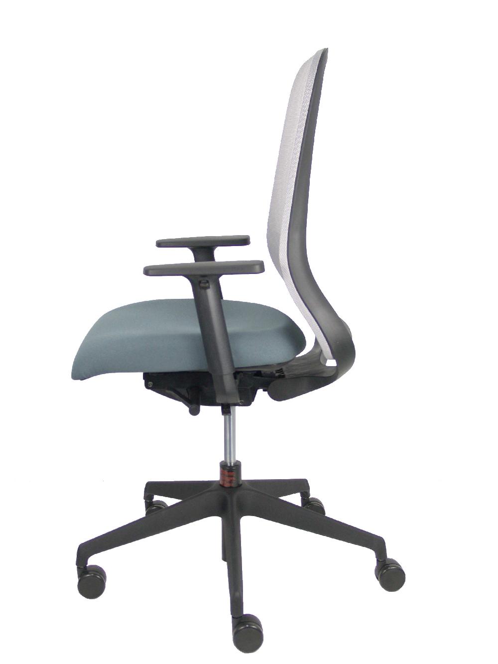 Piqueras Y Crespo Silla Souly Negra Traslack Malla Gris Asiento Gris Brazo 2D Con Lumbar