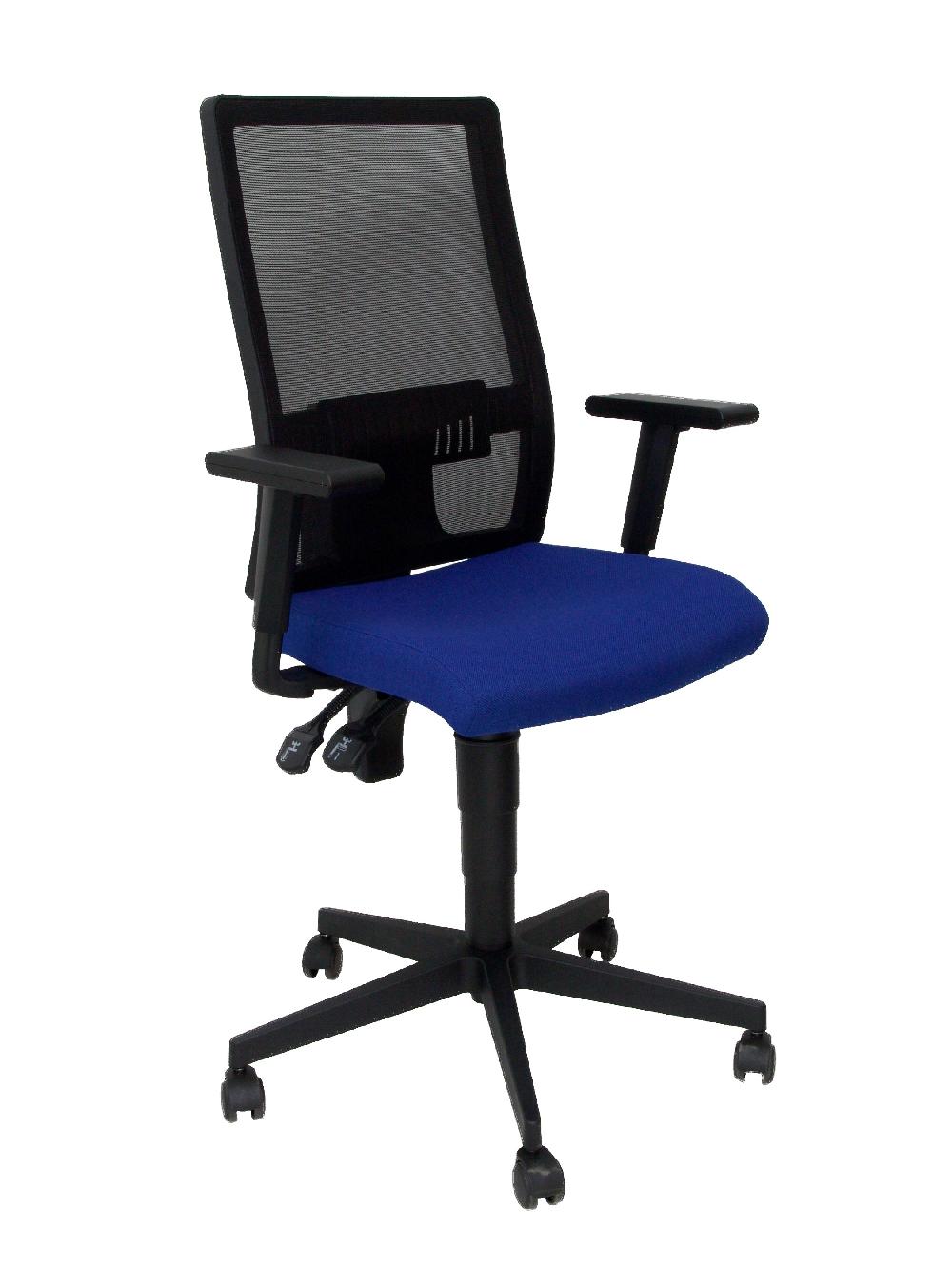 piqueras y crespo Silla Taktik respaldo malla negro asiento bali azul