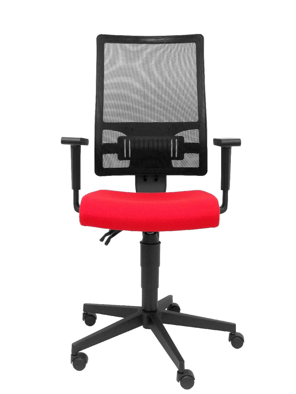 Piqueras Y Crespo Silla Taktik Respaldo Malla Negro Asiento Bali Rojo
