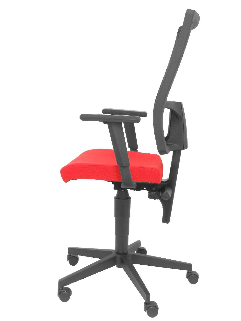 Piqueras Y Crespo Silla Taktik Respaldo Malla Negro Asiento Bali Rojo