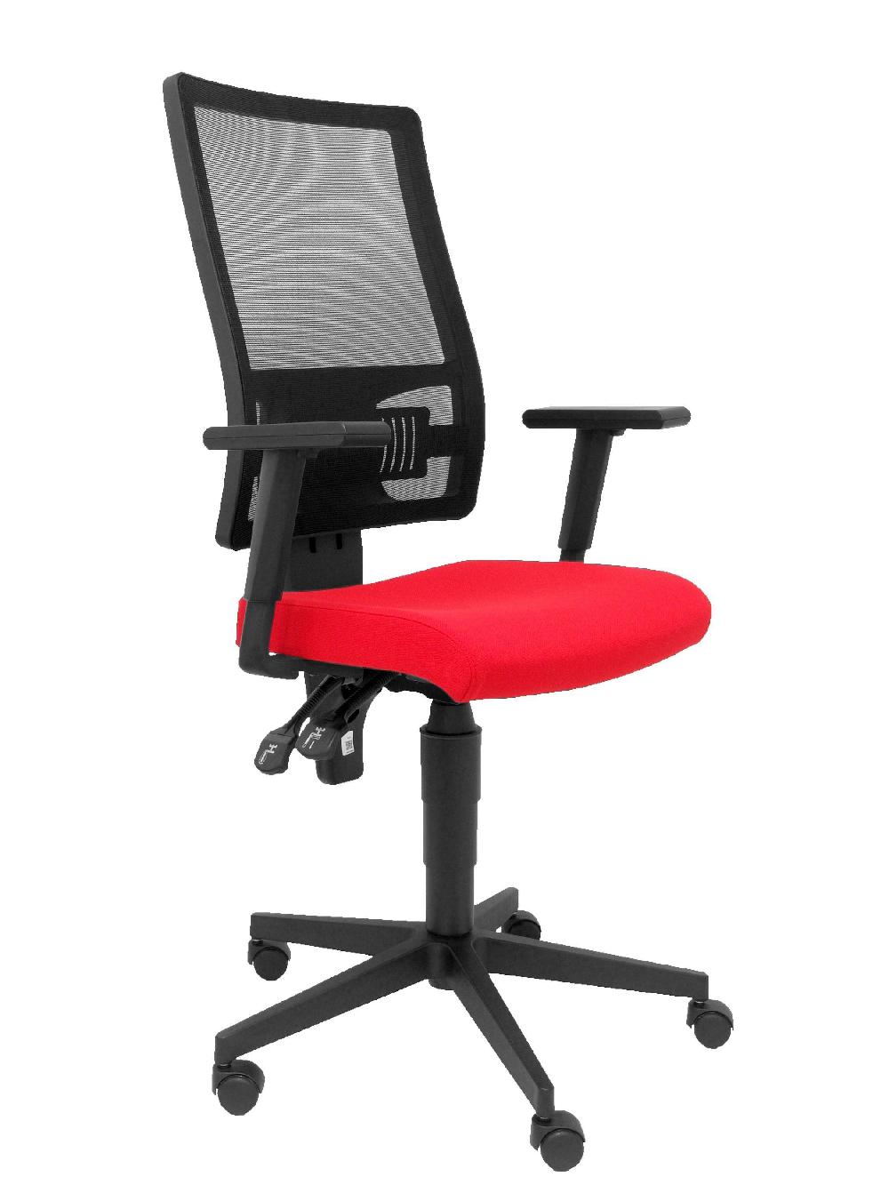 piqueras y crespo Silla Taktik respaldo malla negro asiento bali rojo