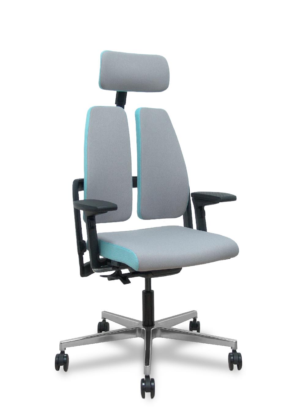 piqueras y crespo Silla Xilium Duo traslak X-move era gris y azul brazo 4D cabecero 2D
