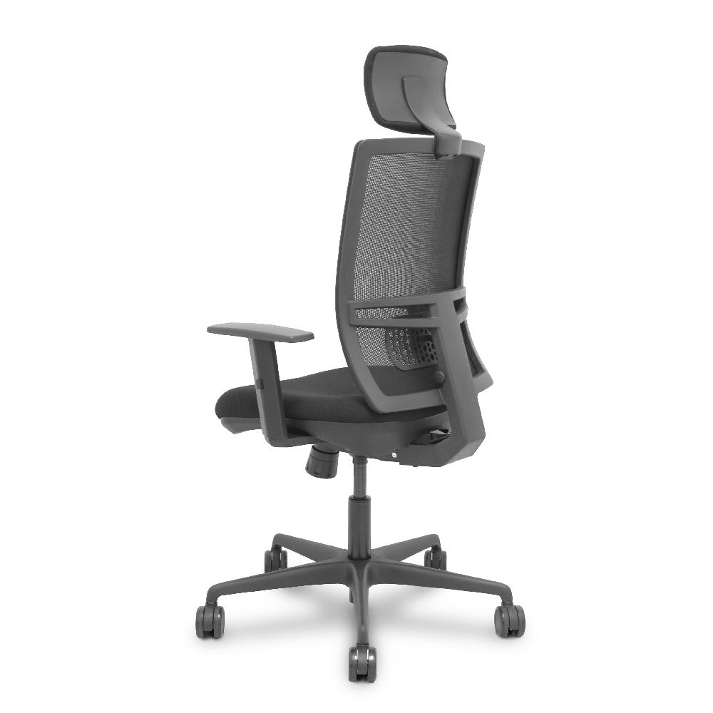 Piqueras Y Crespo Silla Yunquera Traslack Malla Negra Bali Negro Brazos 1D Y Cabecero Regulable