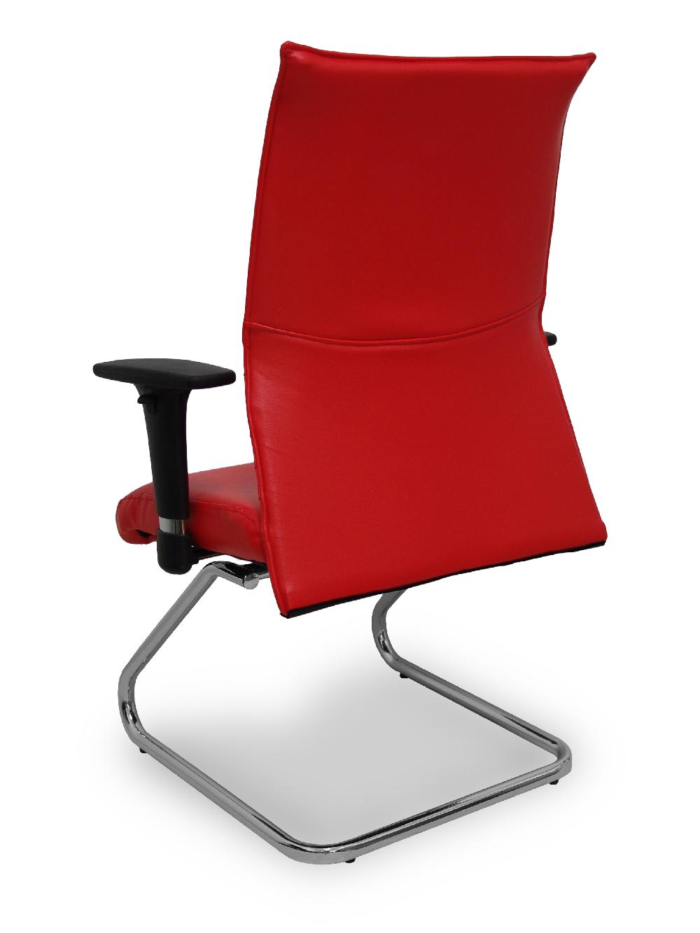 Piqueras Y Crespo Sillón Albacete Confidente Patín Similpiel Rojo Brazos Regulables