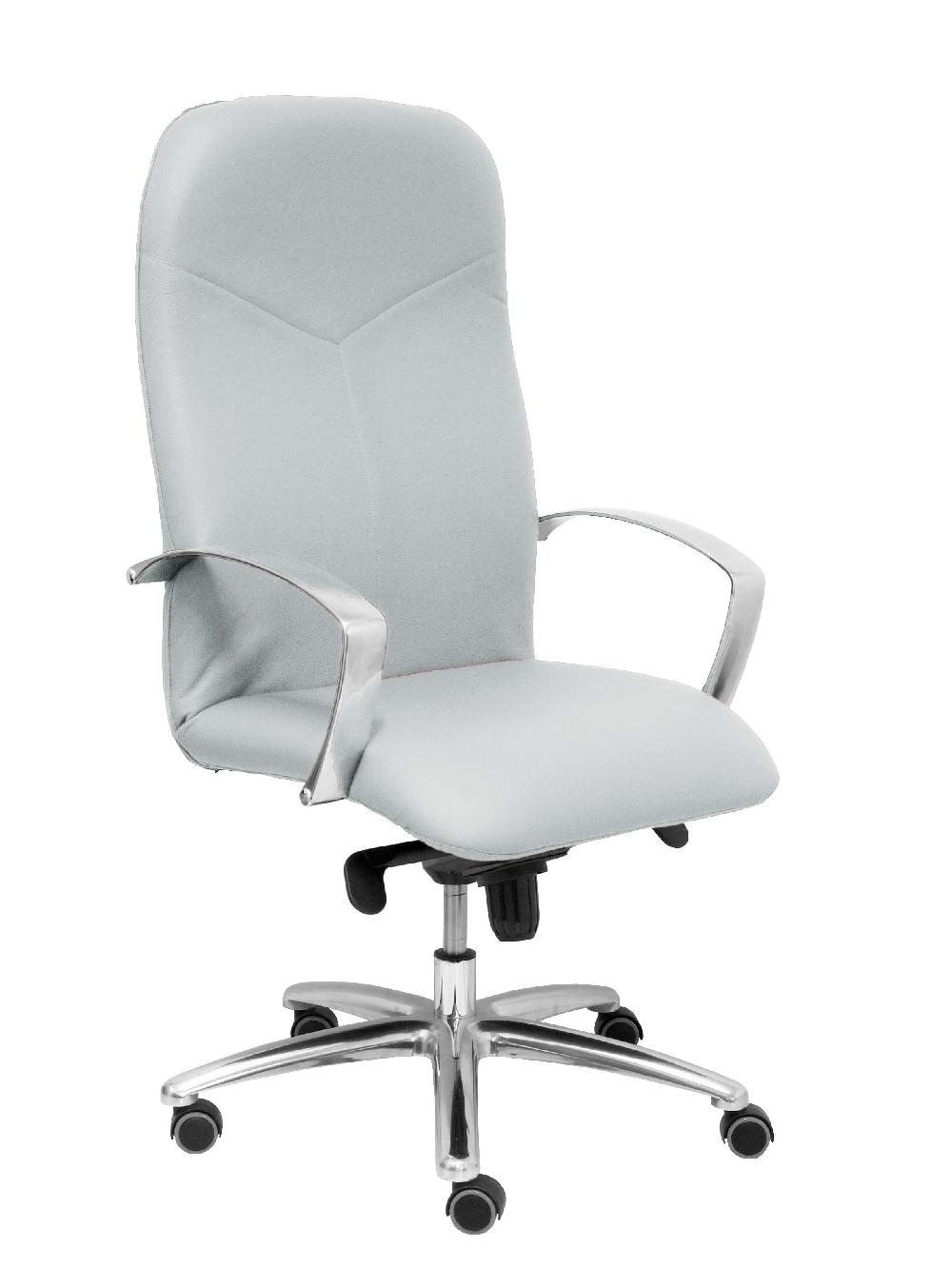 piqueras y crespo Sillón Caudete similpiel gris claro