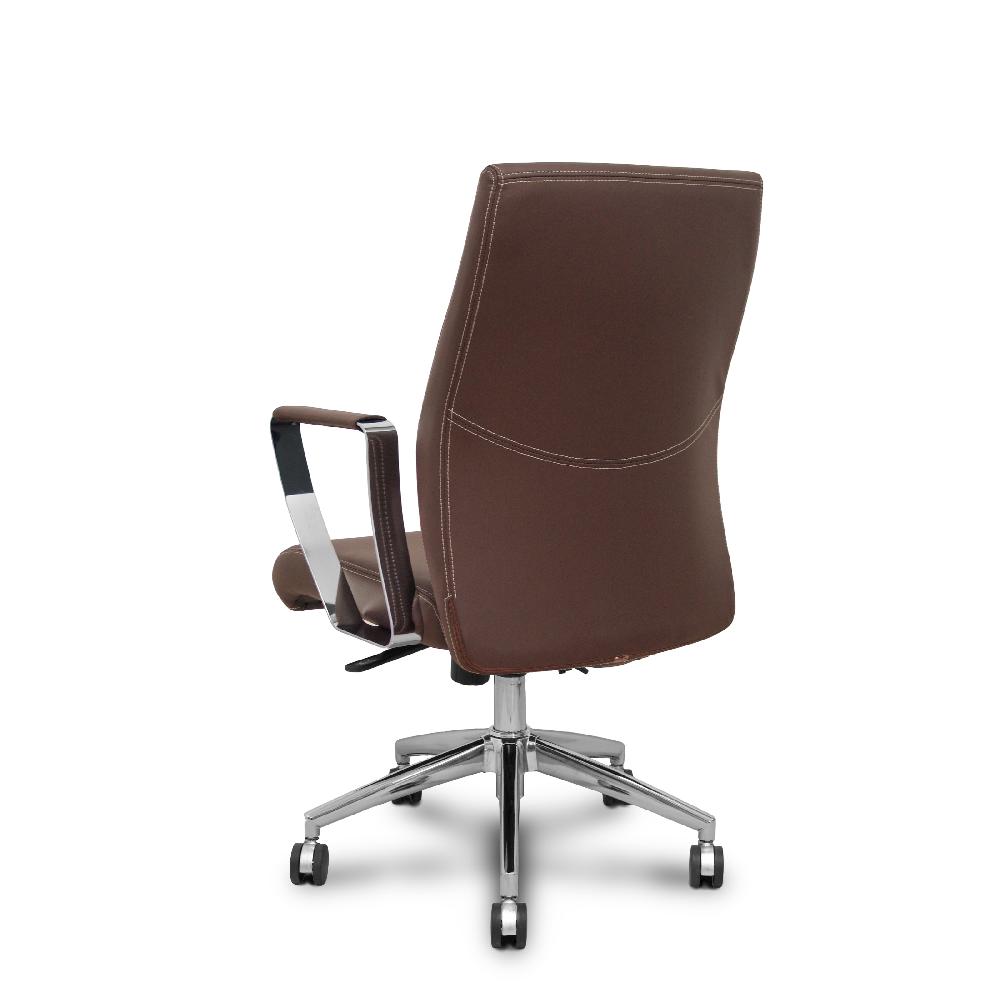Piqueras Y Crespo Sillón Confidente Ergo540CS Sincro Similpiel Marron Base Cromo Ruedas Cromadas