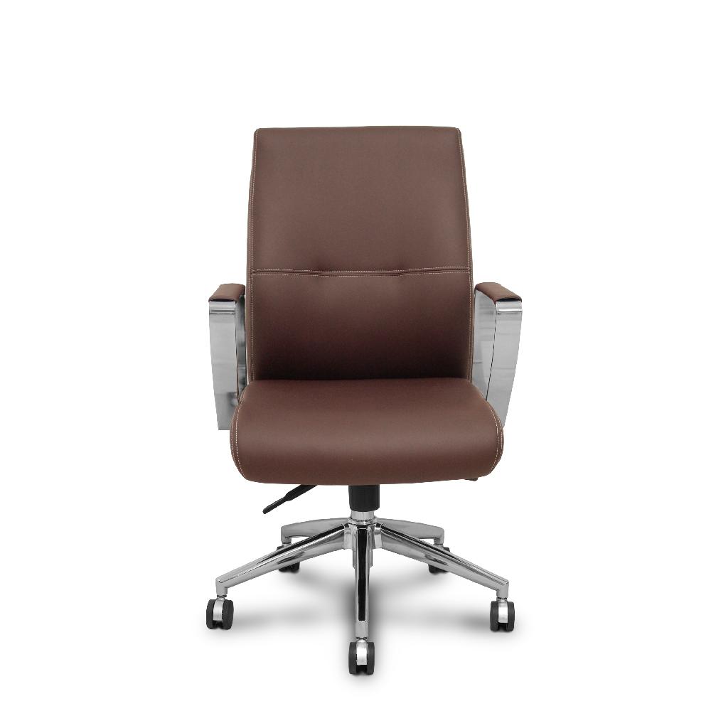 piqueras y crespo Sillón confidente Ergo540CS sincro similpiel marron base cromo ruedas cromadas