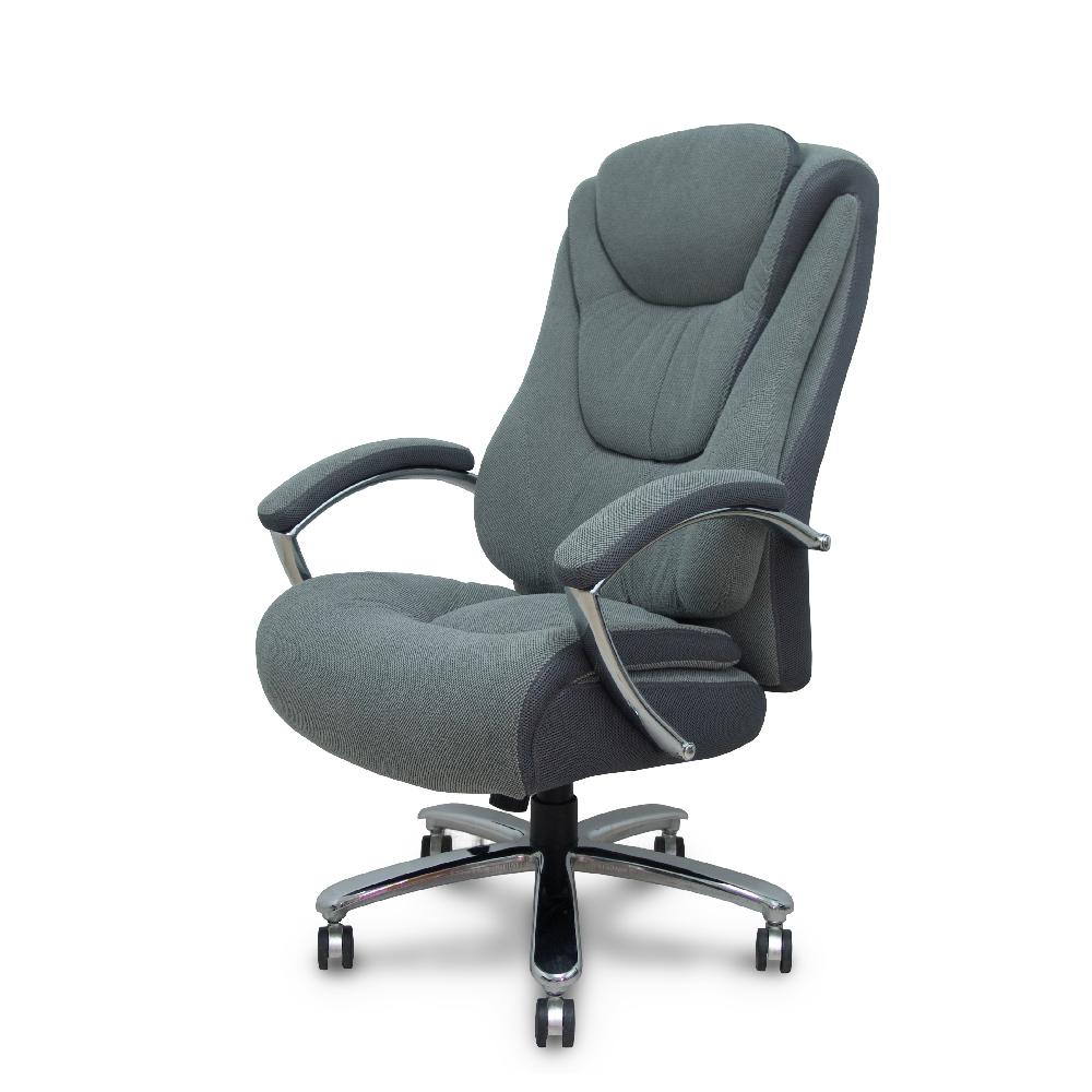 Piqueras Y Crespo Sillón Ergo531 Basculante Tapizado Tela Y 3D Color Gris Base Cromo Ruedas Nailon 60mm