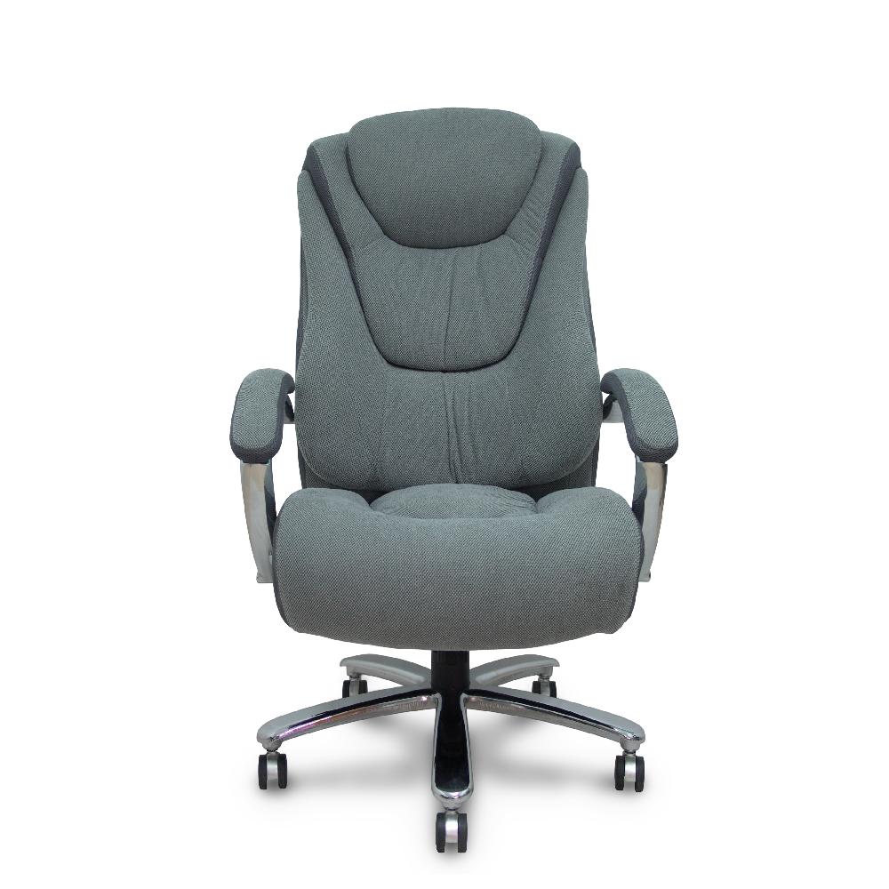 piqueras y crespo Sillón Ergo531 basculante tapizado tela y 3D color gris base cromo ruedas nailon 60mm