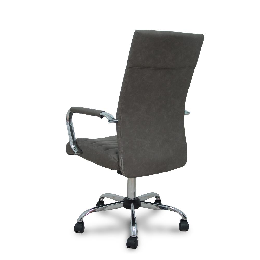 Piqueras Y Crespo Sillón Opti527CR Cromada Basculante Similpiel Gris Base Cromada