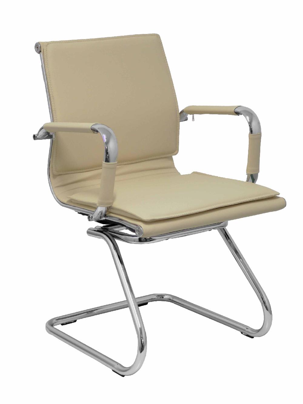 piqueras y crespo Sillón Yeste confidente patín similpiel crema