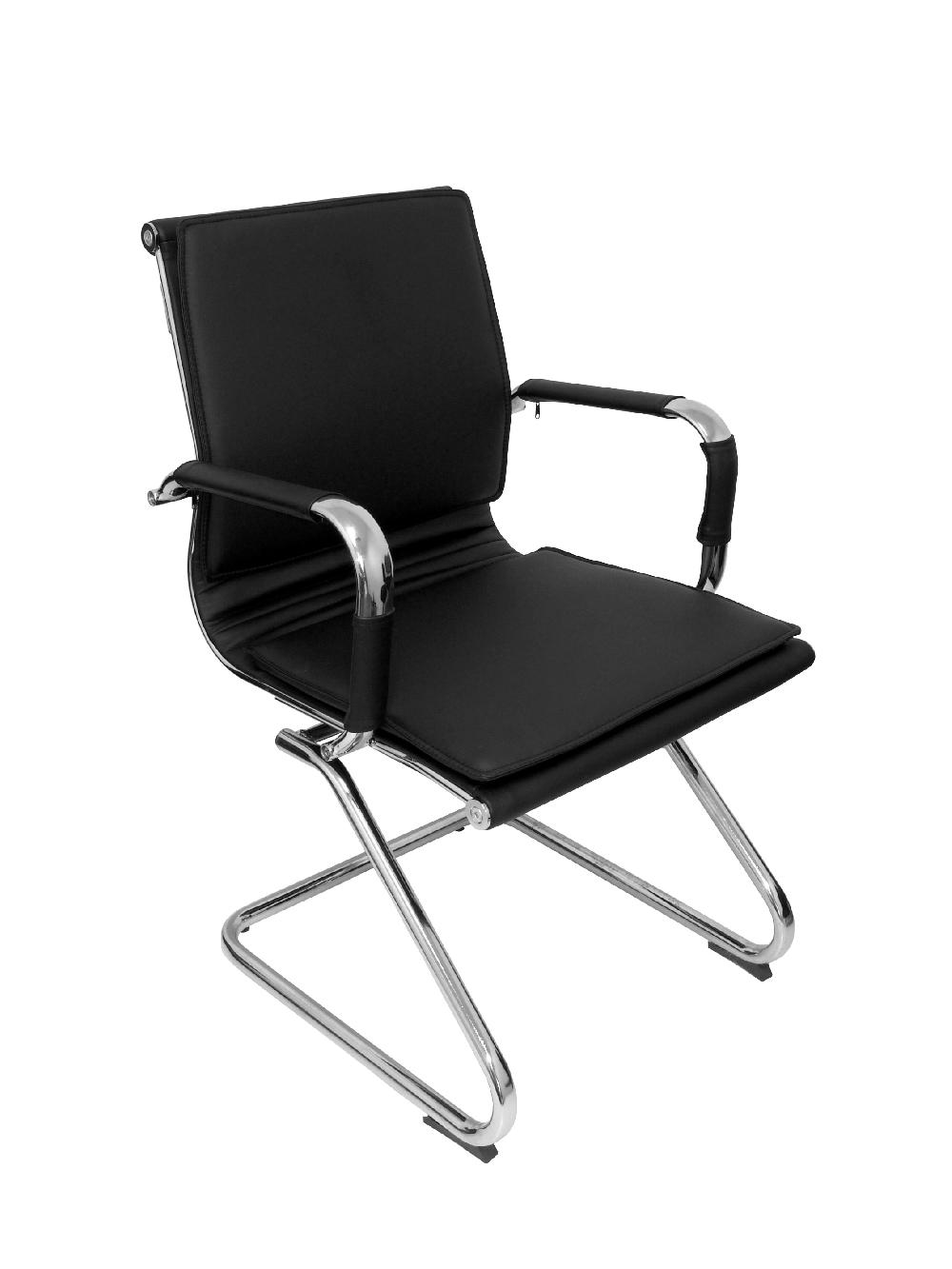 piqueras y crespo Sillón Yeste confidente patín similpiel negro