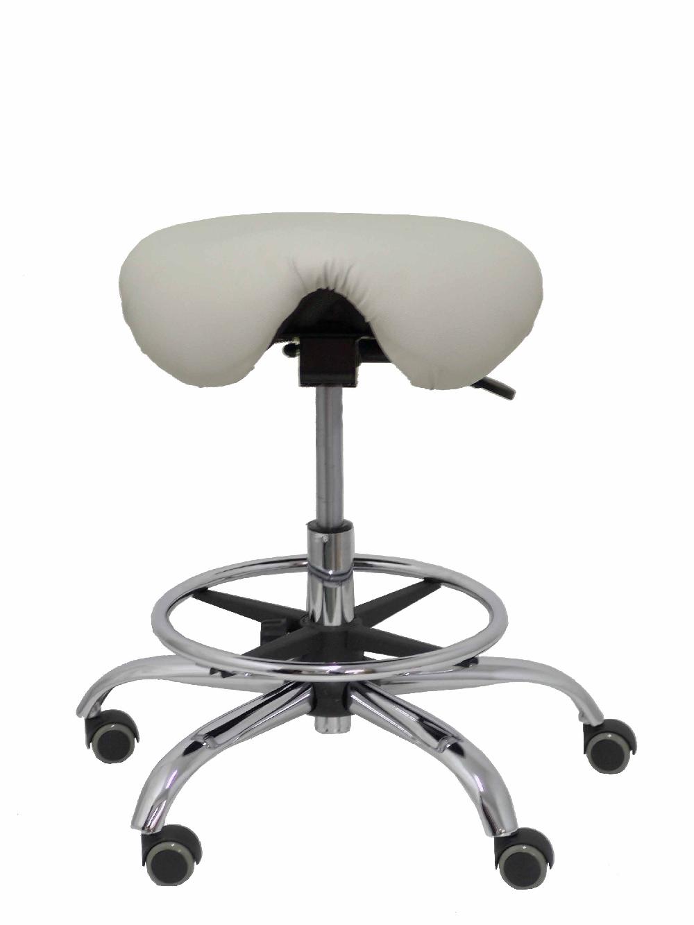 Piqueras Y Crespo Taburete Alatoz Similpiel Gris Claro