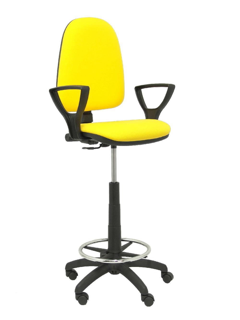 piqueras y crespo Taburete Ayna bali amarillo brazos fijos