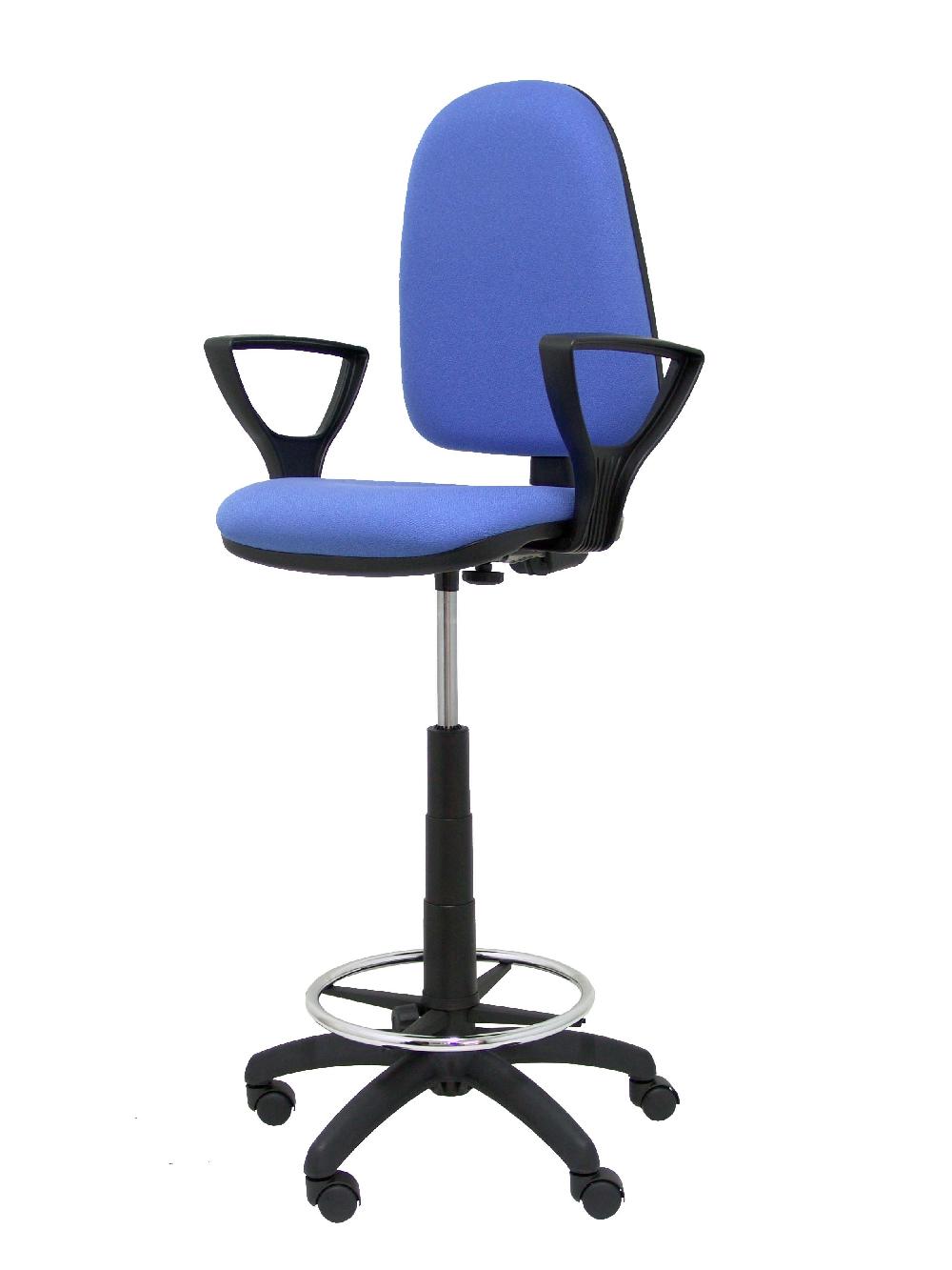 Piqueras Y Crespo Taburete Ayna Bali Azul Claro Brazos Fijos