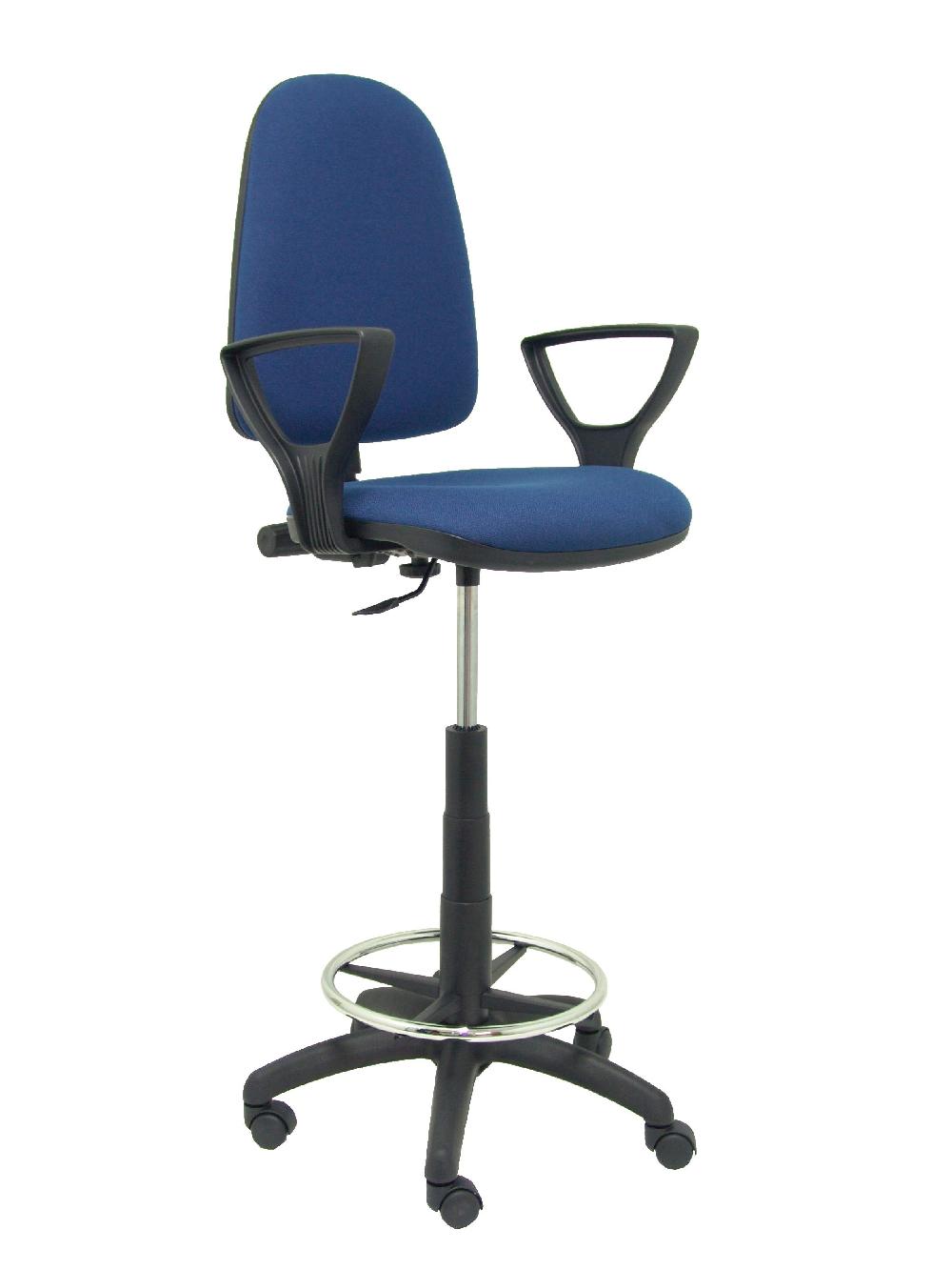 piqueras y crespo Taburete Ayna bali azul marino con brazos fijos