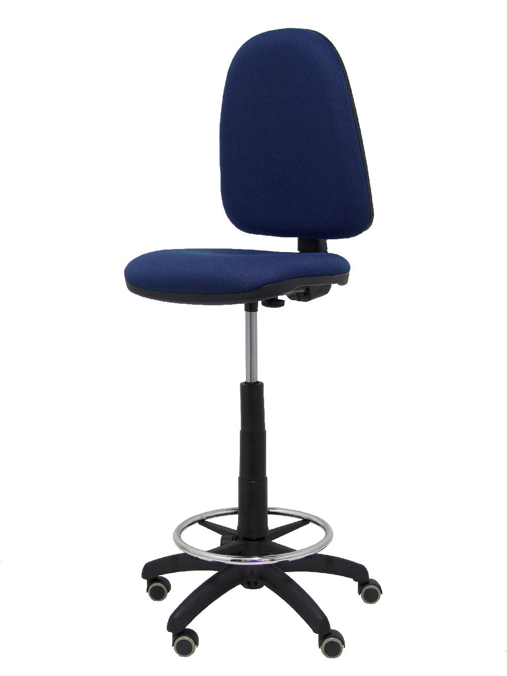 Piqueras Y Crespo Taburete Ayna Bali Azul Marino Ruedas De Parqué