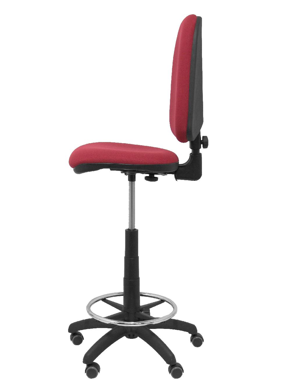 Piqueras Y Crespo Taburete Ayna Bali Granate Ruedas De Parqué