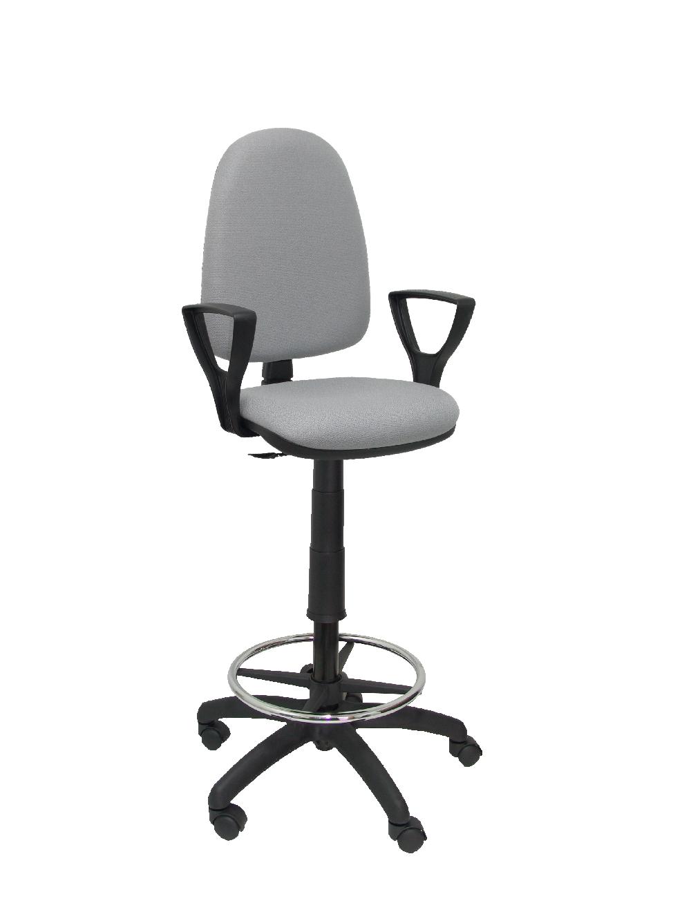 piqueras y crespo Taburete Ayna bali gris claro brazos fijos