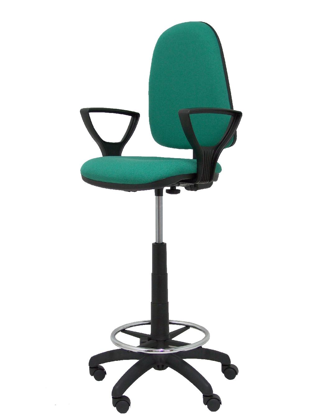 Piqueras Y Crespo Taburete Ayna Bali Verde Esmeralda Brazos Fijos