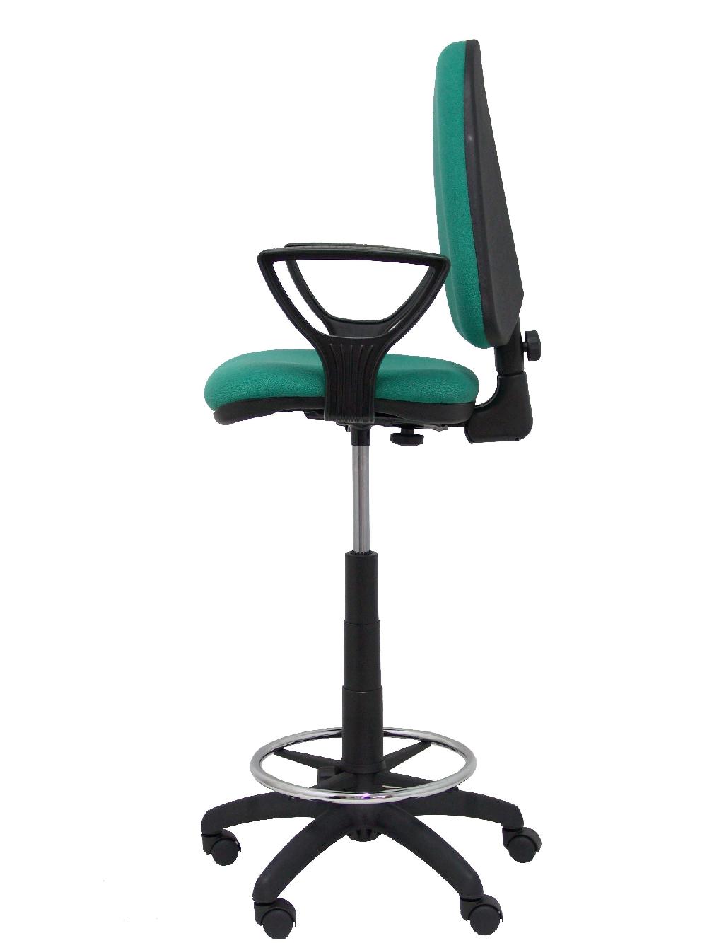 Piqueras Y Crespo Taburete Ayna Bali Verde Esmeralda Brazos Fijos